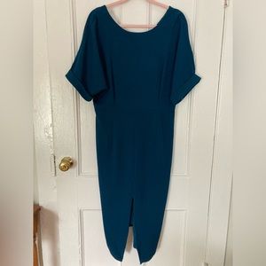 ASOS Teal Bodycon Short Sleeve Dress size 12